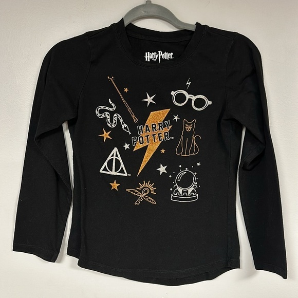 Harry Potter Glitter Graphics Long Sleeve Tee , L (14) - Picture 1 of 6